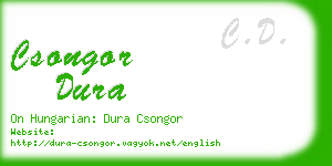 csongor dura business card